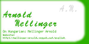 arnold mellinger business card